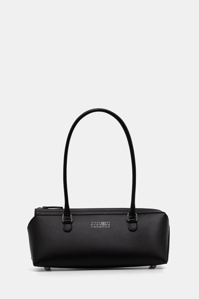 MM6 Maison Margiela torebka bagietka damska z imitacji skóry czarny SB6ZH0040.P9061