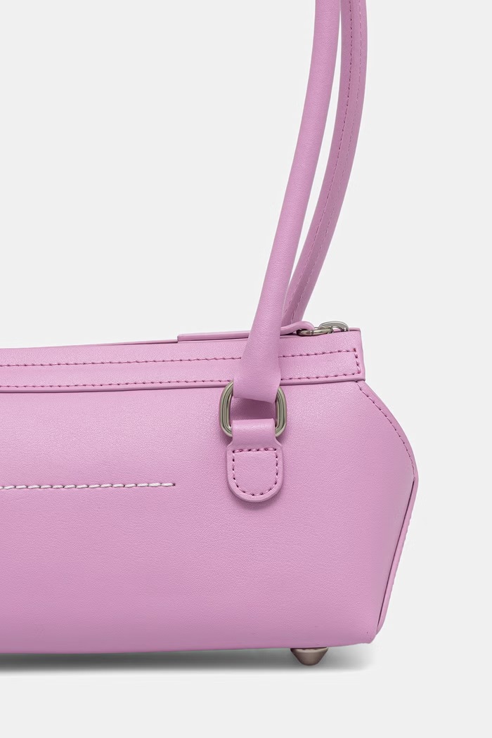 Akcesoria MM6 Maison Margiela torebka bagietka damska skórzana SB6ZH0039.P9061 różowy