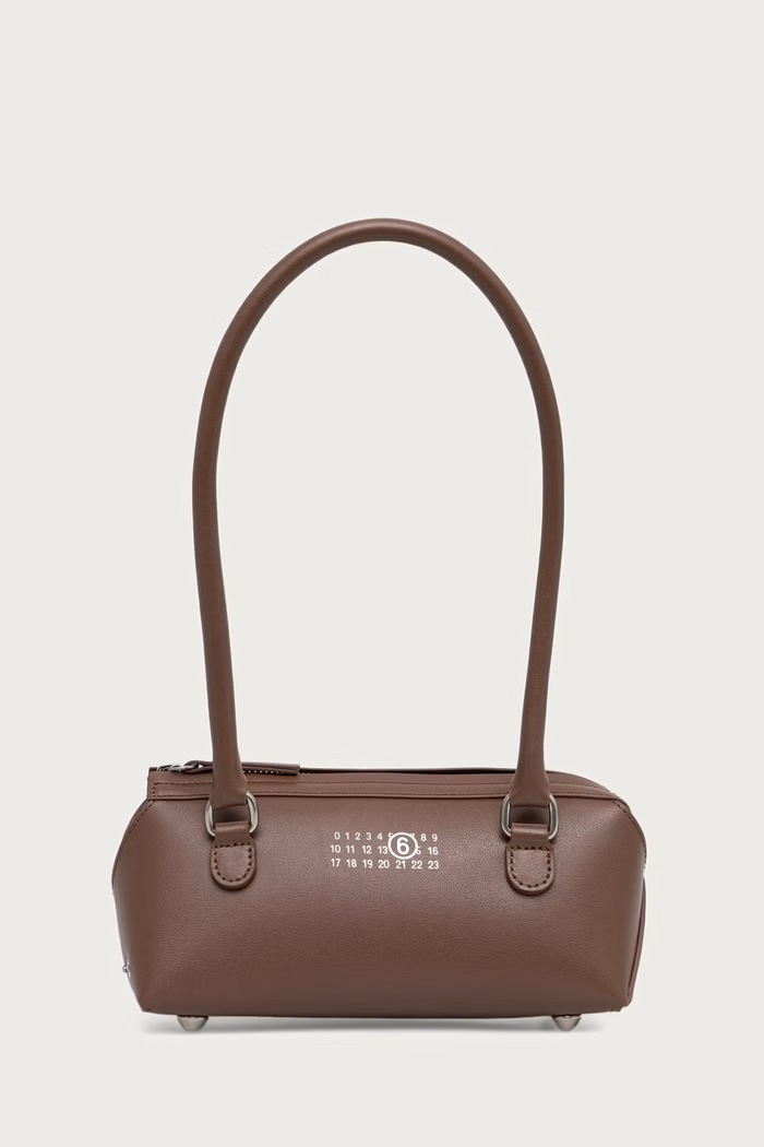 MM6 Maison Margiela Torebka bagietka damska skórzana brązowy SB6ZH0039.P9061