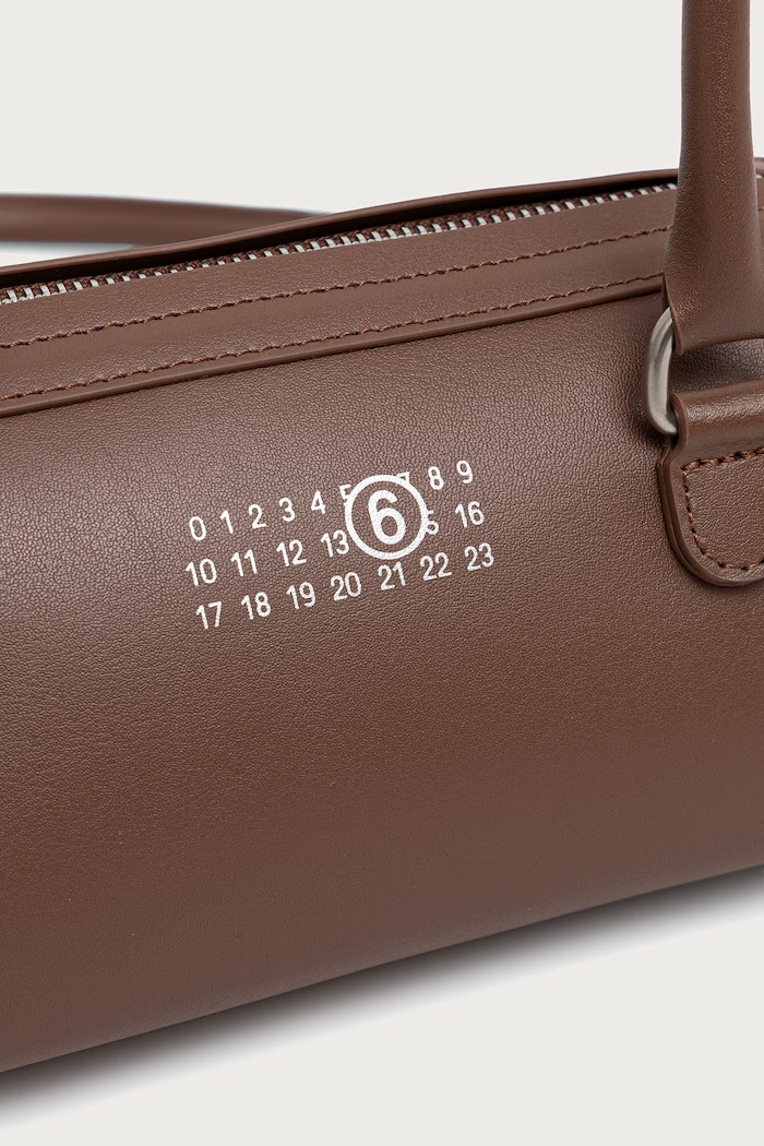 Torebka bagietka damska skórzana MM6 Maison Margiela SB6ZH0039.P9061 brązowy