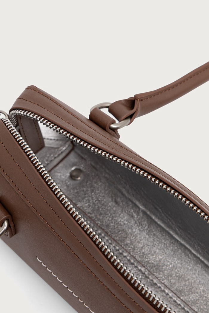 Torebka bagietka damska skórzana MM6 Maison Margiela brązowy SB6ZH0039.P9061