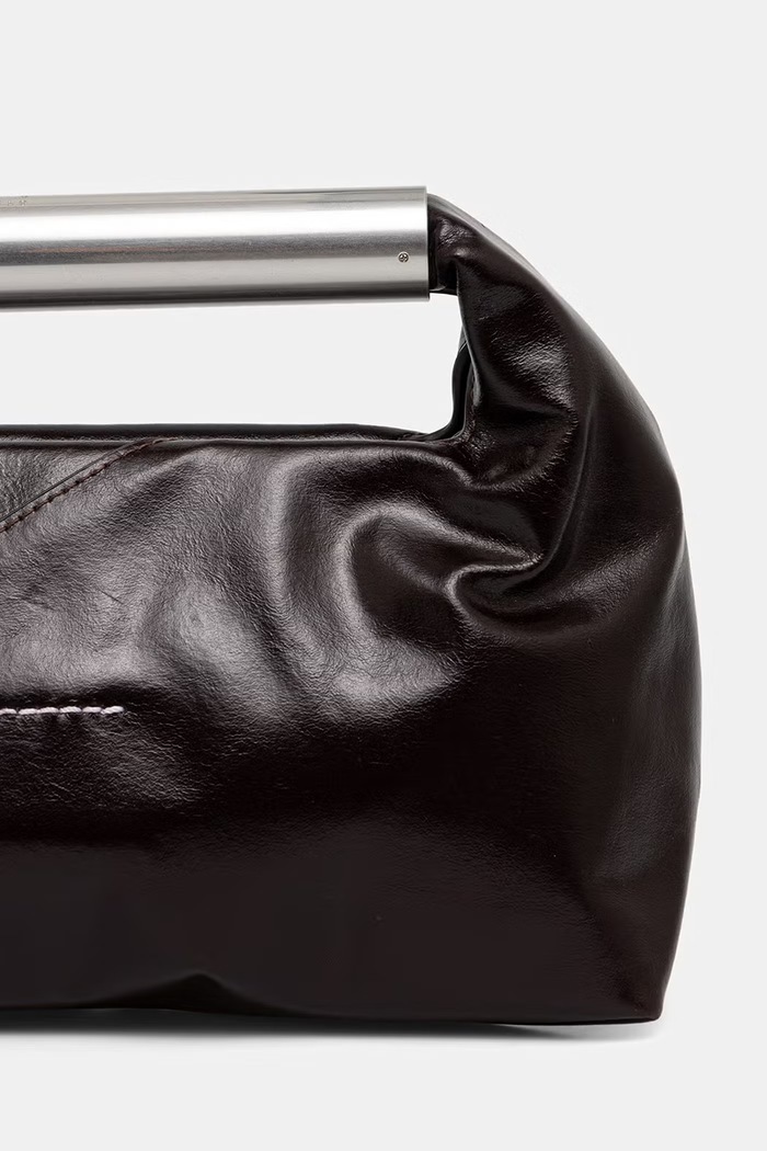 Akcesoria MM6 Maison Margiela torebka bagietka damska skórzana SB6WD0046.P7560 brązowy