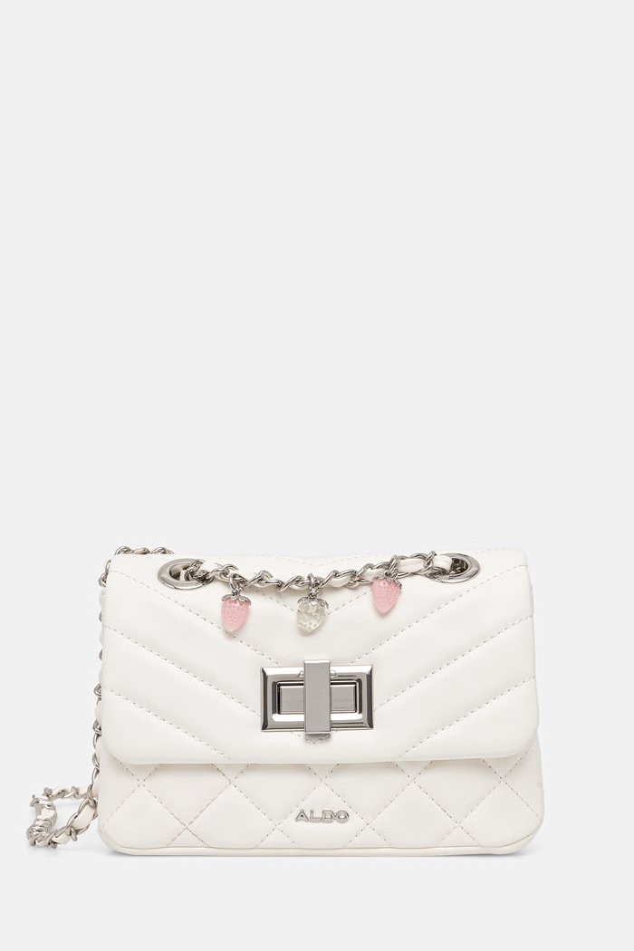 Aldo crossbody kabelka dámska z imitácie kože ALNILAM biela ALNILAM.110