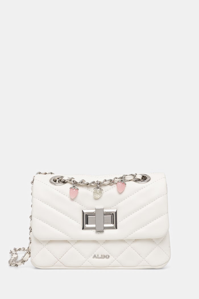 Aldo crossbody kabelka dámska z imitácie kože ALNILAM biela ALNILAM.110