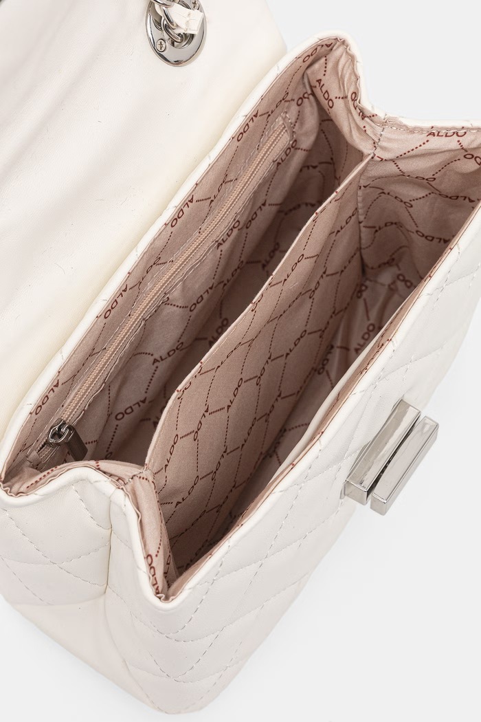 Aldo crossbody kabelka dámska z imitácie kože ALNILAM ALNILAM.110 biela