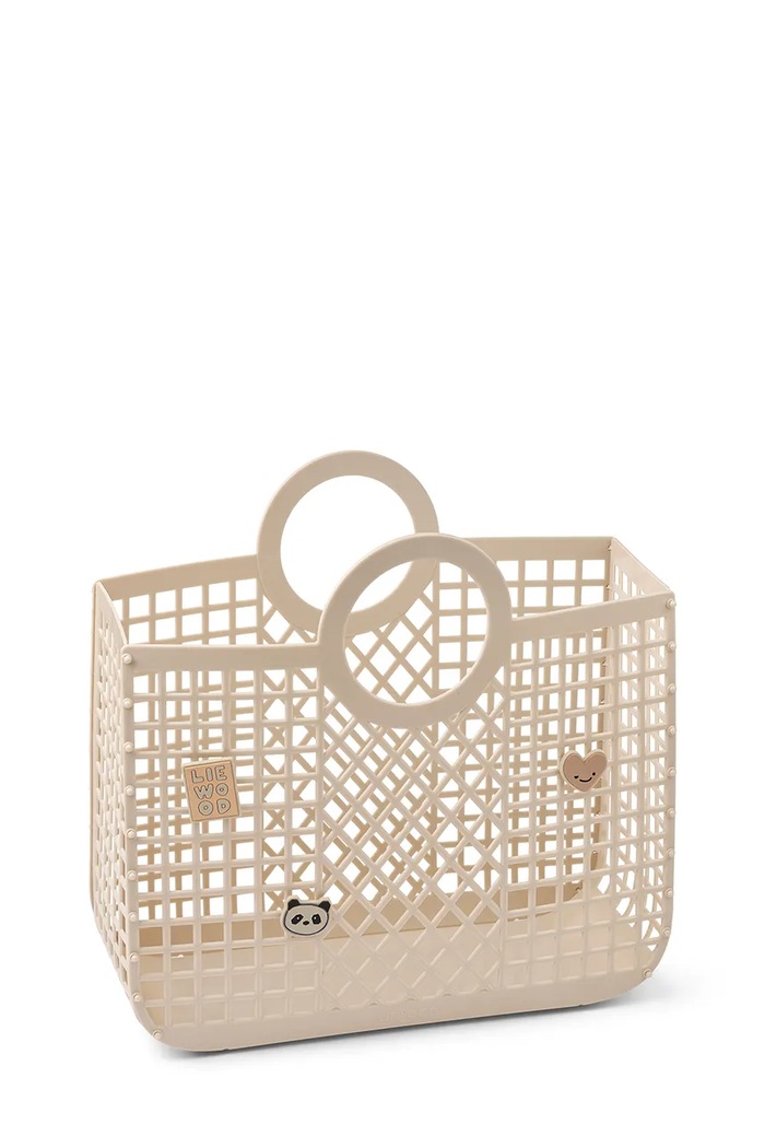 Detská kabelka Liewood Bloom Basket w Charms nášivka béžová LW20572.PPY2