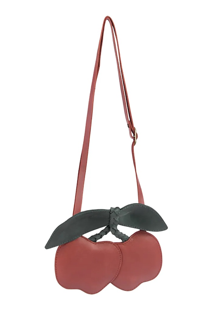 Дитяча шкіряна сумочка Donsje Nanoe Fruit Purse Cherry лицьова шкіра червоний 5009012