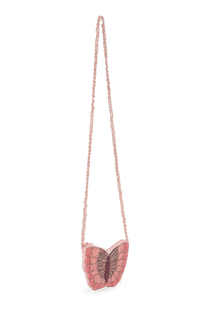 Konges Sløjd gyerek keresztpántos táska BUTTERFLY BEADED BAG KS105299.PPY2 rózsaszín SS26