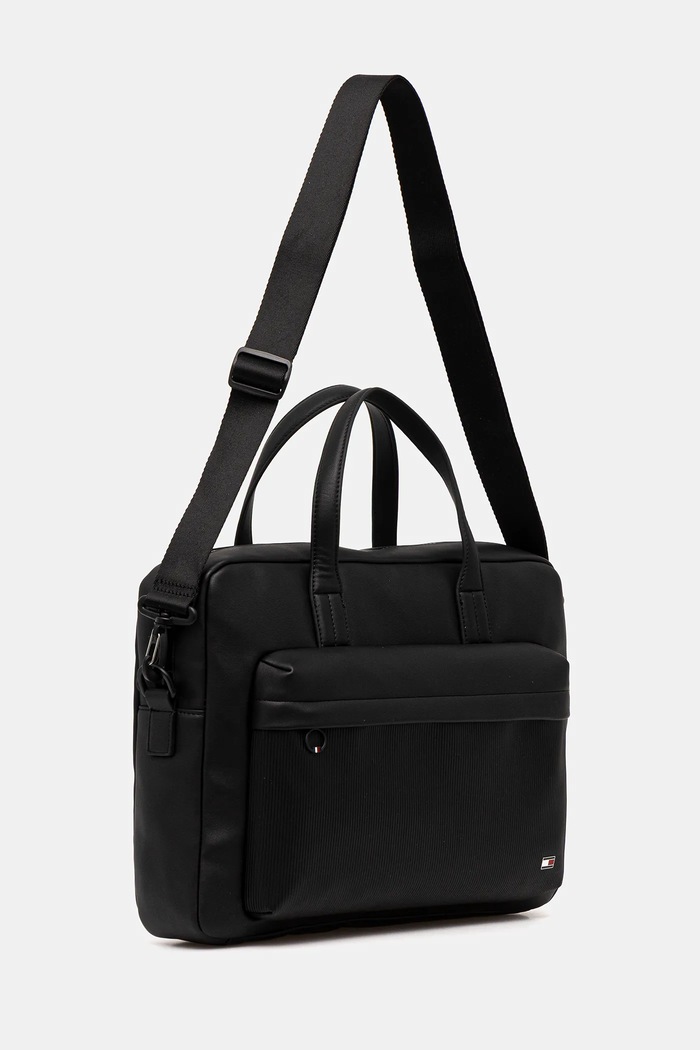 Tommy Hilfiger geantă 38 x 29 x 7 cm AM0AM13989 negru SS26