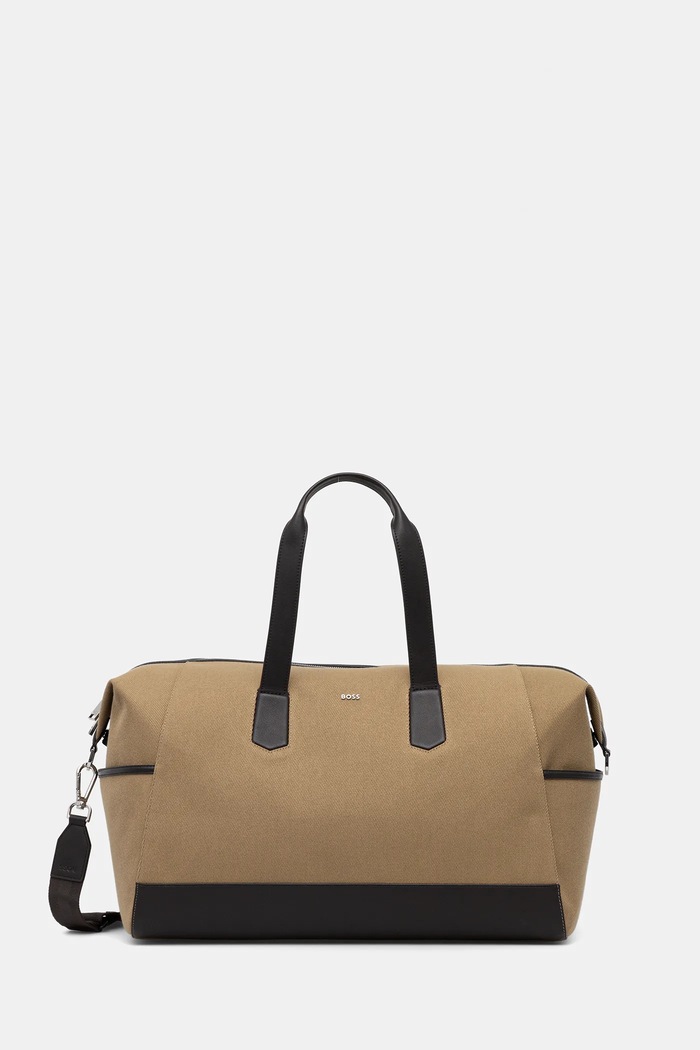 Taška BOSS Dakkar_Holdall hladký béžová 50558392