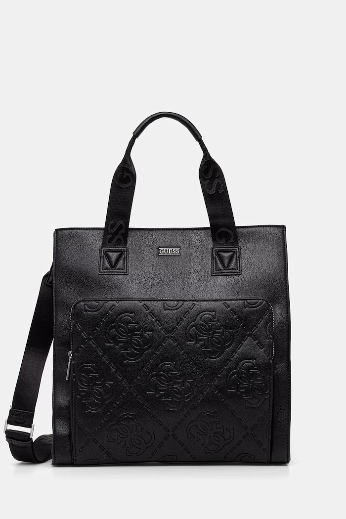 Torba Guess BOSTON bez uzorka crna HMBOMG.P5403