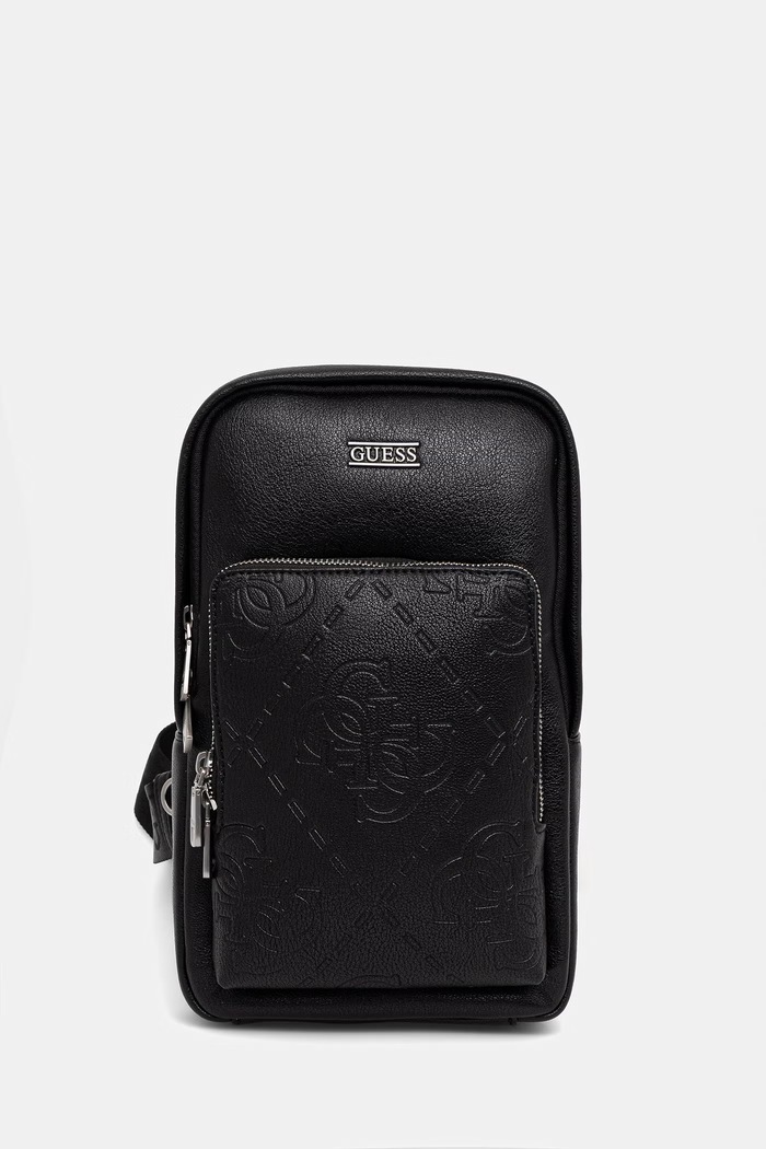 Torba Guess BOSTON bez uzorka crna HMBOMG.P5426