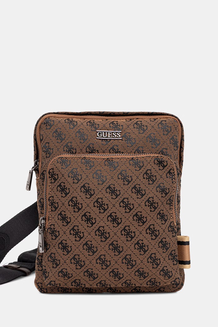 Guess vrecko pánske BOSTON vzorovaný hnedá HMBOST.P6123
