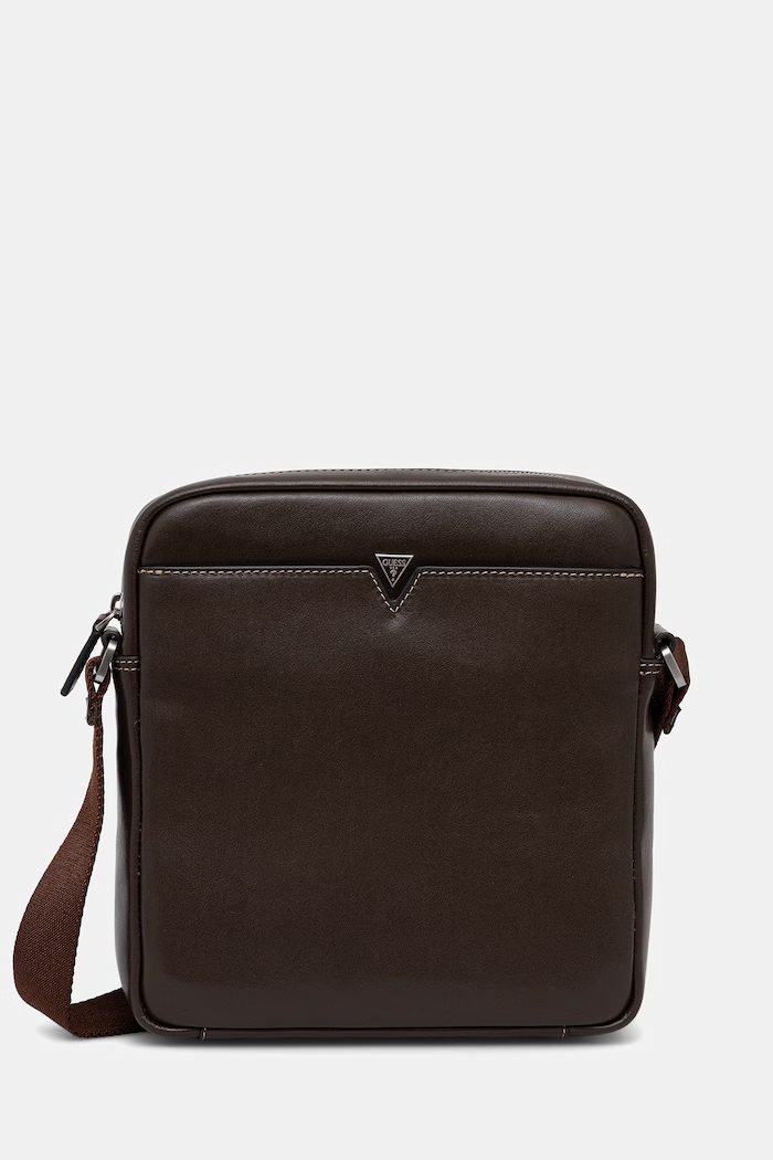 Kožna torbica Guess FIRENZE bez uzorka smeđa HMFITC.P5159