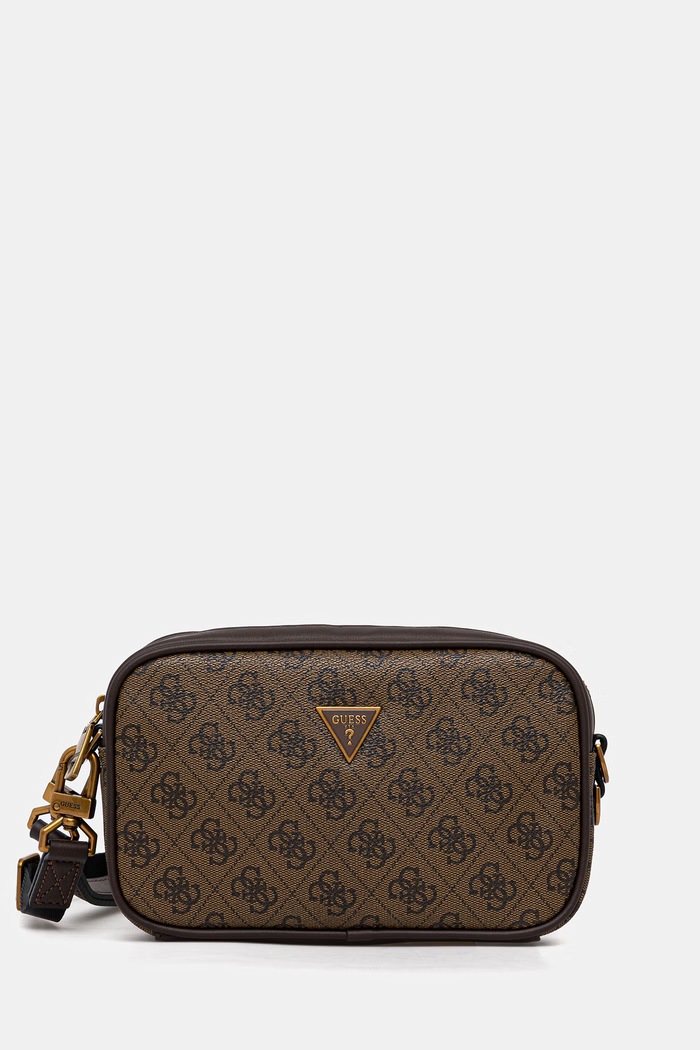 Malá taška Guess MILANO vzorovaný hnedá HMMILO.P6150