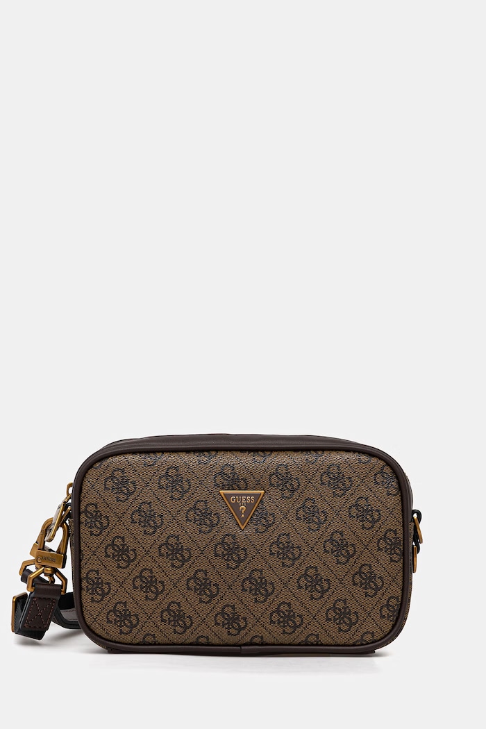 Malá taška Guess MILANO vzorovaný hnedá HMMILO.P6150