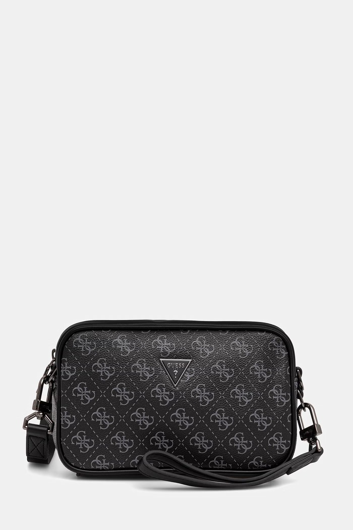 Malá taška Guess MILANO vzorovaný čierna HMMILO.P6150