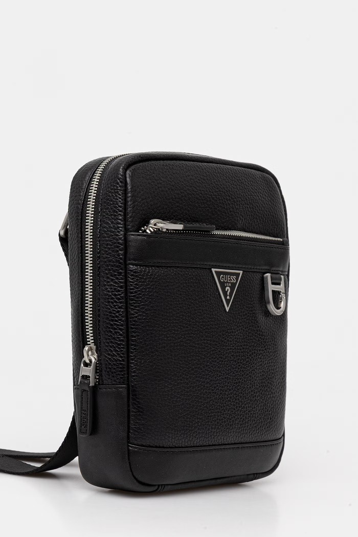 Guess saszetka skórzana MONACO HMMOGR.P6159 czarny SS26
