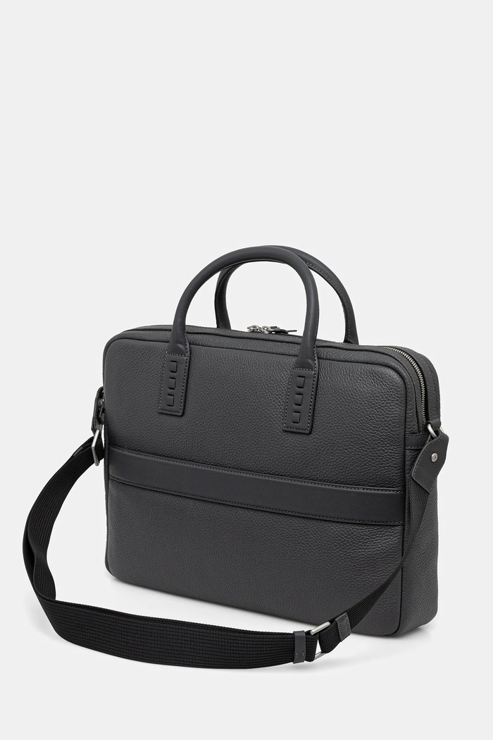Doplňky Kožená taška na notebook Tommy Hilfiger AM0AM14072 šedá