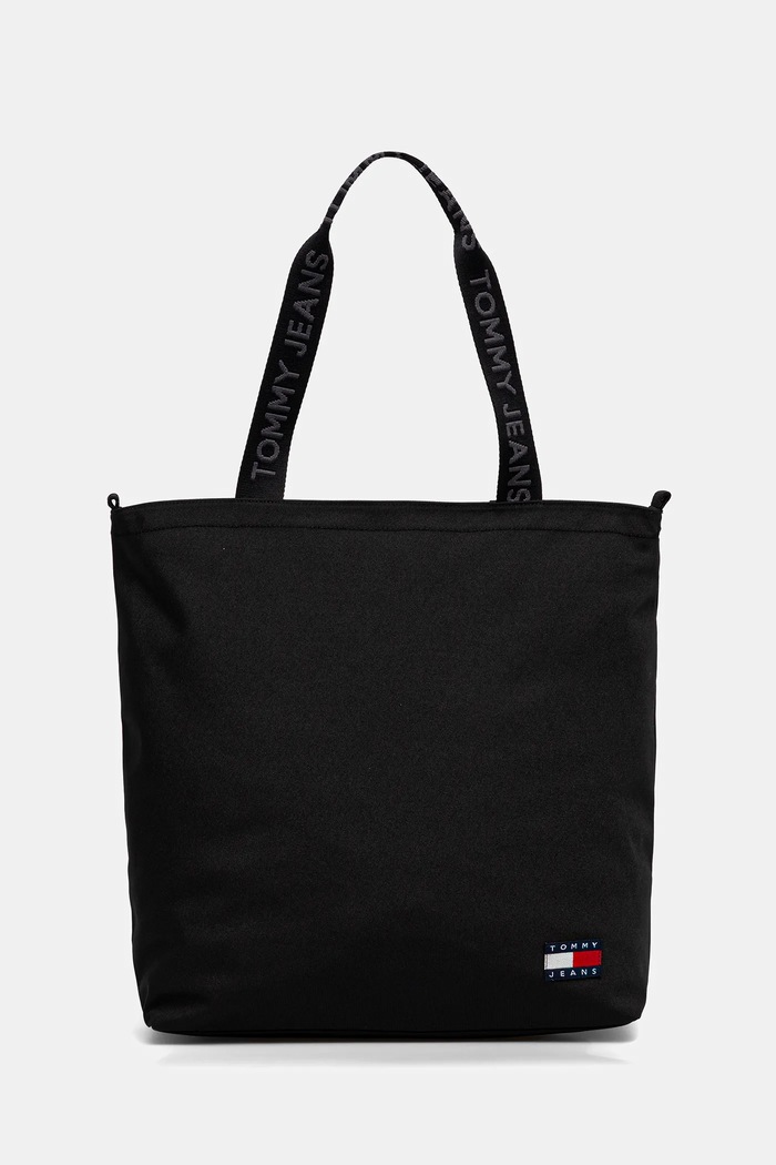 Τσάντα Tommy Jeans 47 x 39 x 14 cm υφασμάτινο μαύρο AM0AM14049