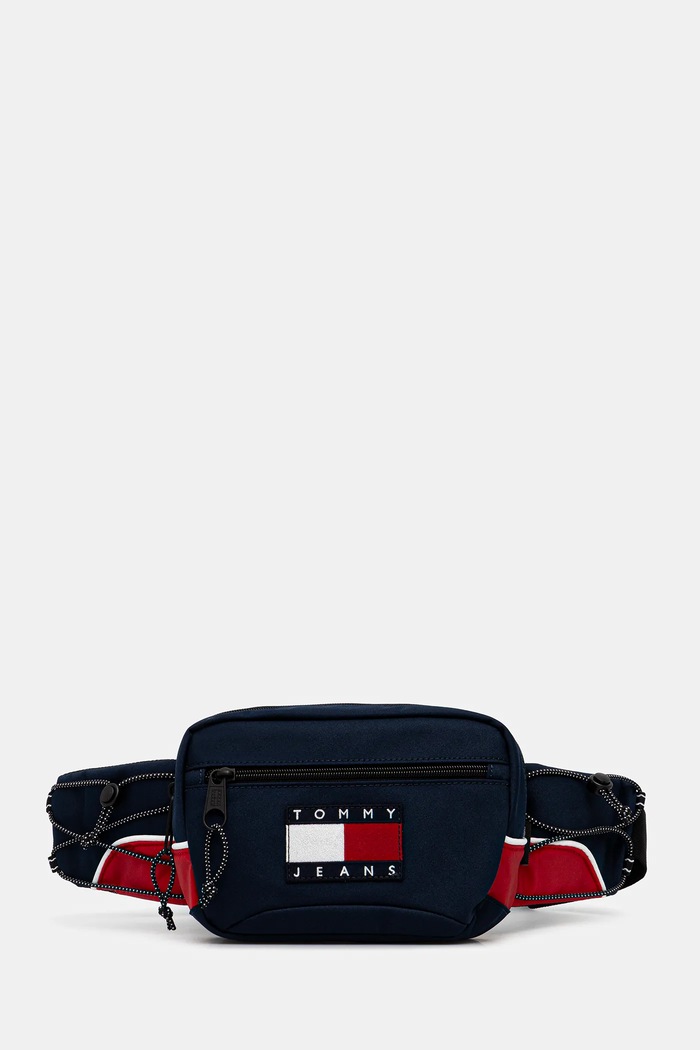 Taštička Tommy Jeans jemný vzor námořnická modř AM0AM13872