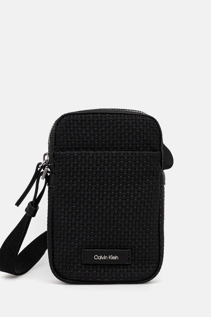 Calvin Klein saszetka nie mieści A4 czarny LV04D3221G