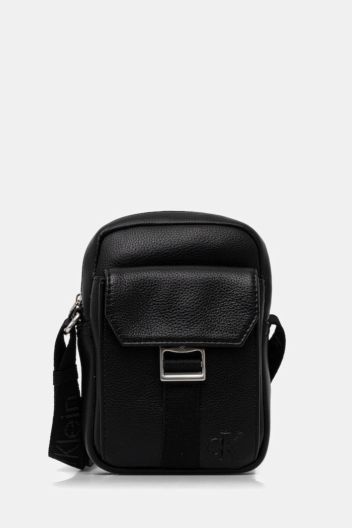 Calvin Klein taštička pánská z imitace kůže imitace semiše černá LV04D3281G