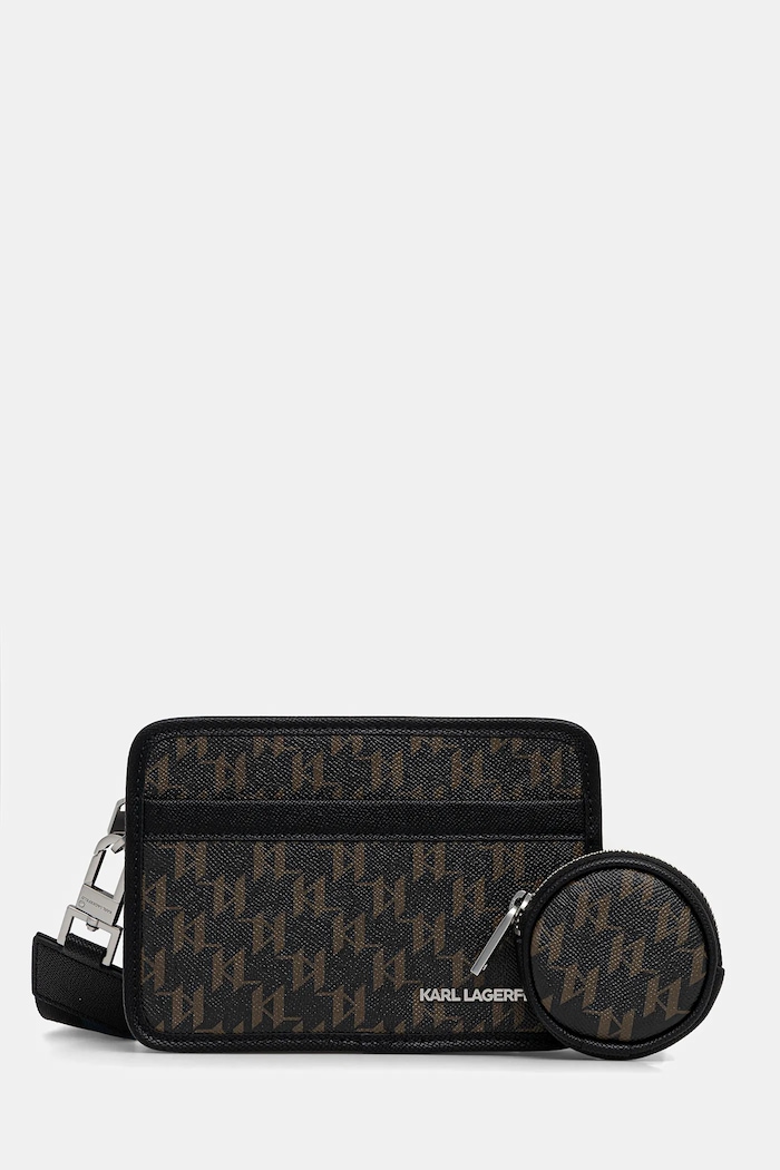 Karl Lagerfeld táska K/MONOGRAM szintetikus bőr barna B1M30223