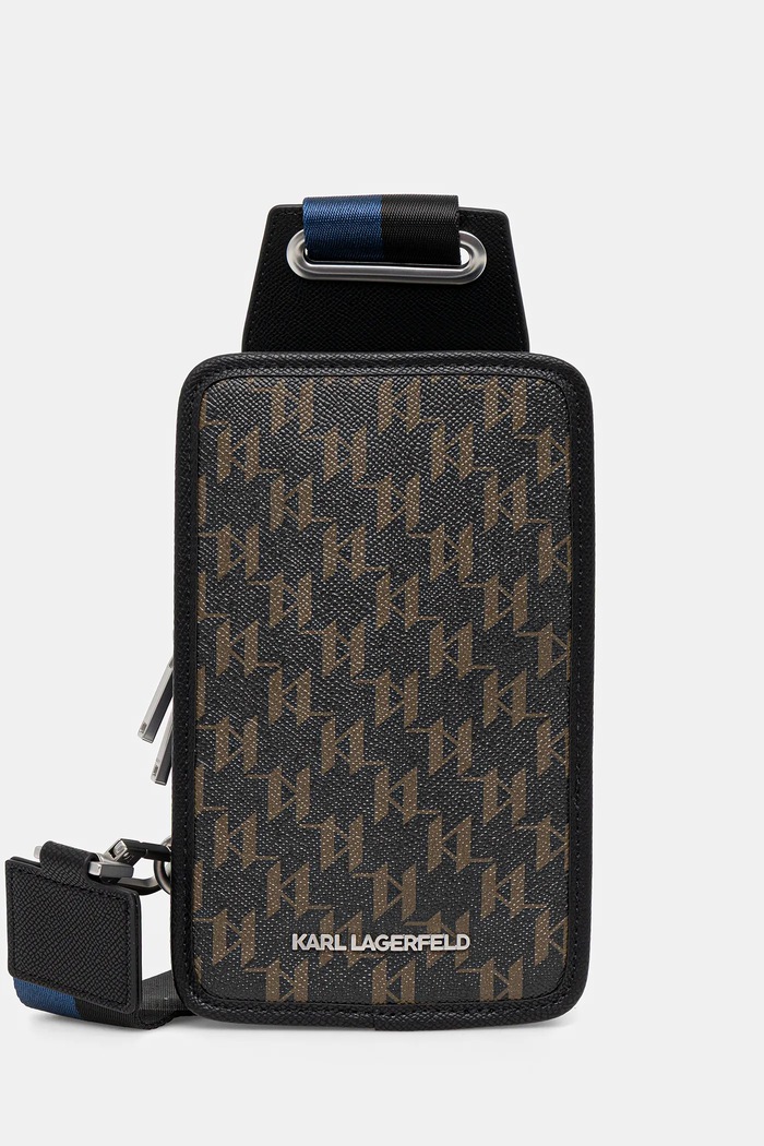 Σακίδιο Karl Lagerfeld K/MONOGRAM απομίμηση λείου δέρματος μαύρο B1M30230