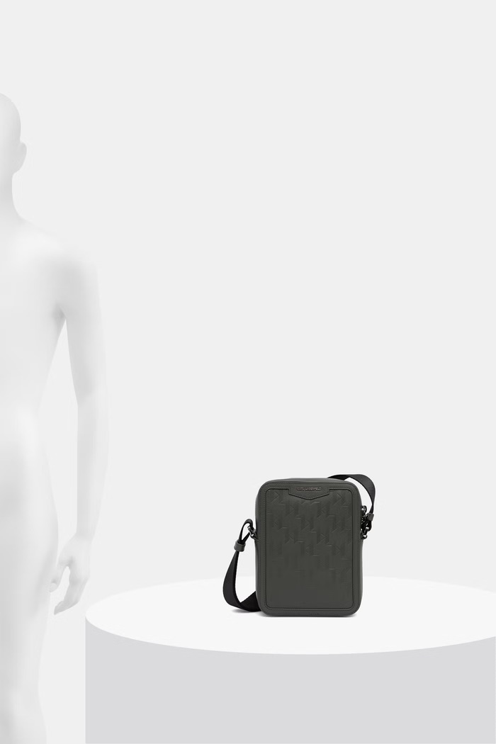 Karl Lagerfeld saszetka męska skórzana K/LOOM B1M30210 zielony