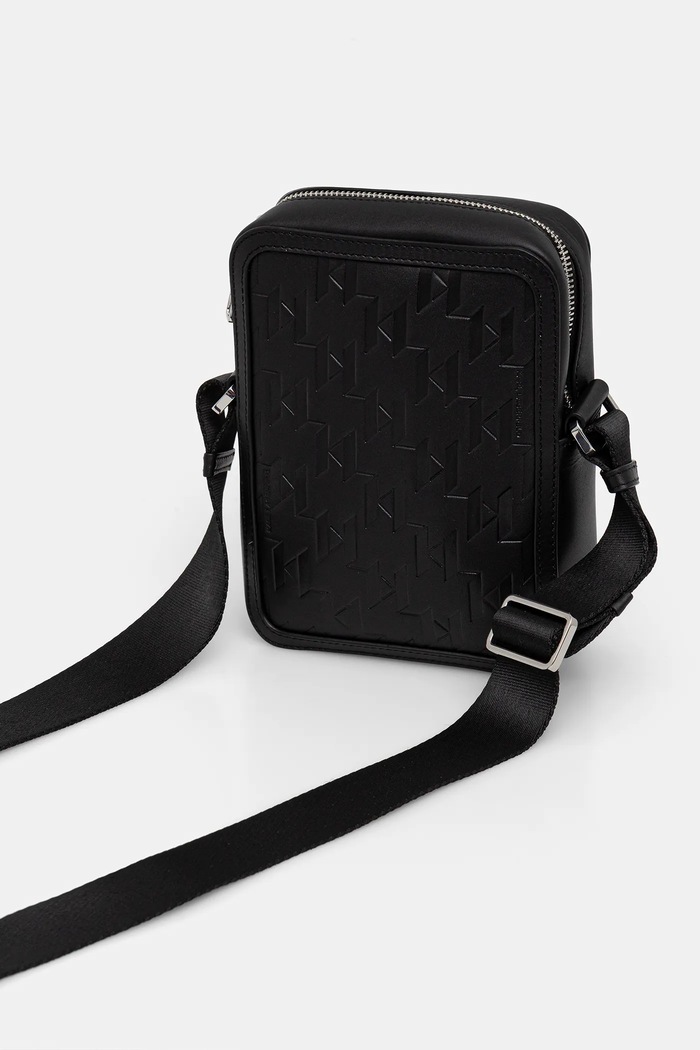 Doplnky Kožená taška Karl Lagerfeld K/LOOM B1M30210 čierna