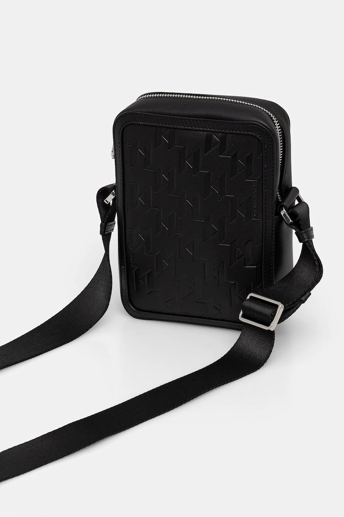Doplnky Kožená taška Karl Lagerfeld K/LOOM B1M30210 čierna