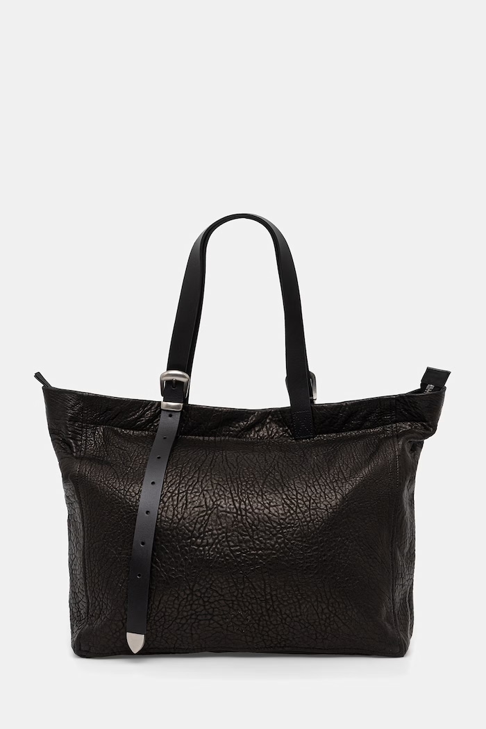 AllSaints torba skórzana skóra licowa czarny M091XD