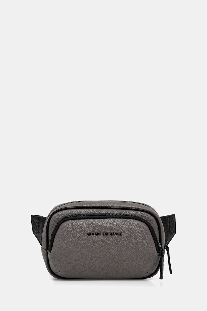 Ledvinka Armani Exchange hladký šedá XM002032.AF19929