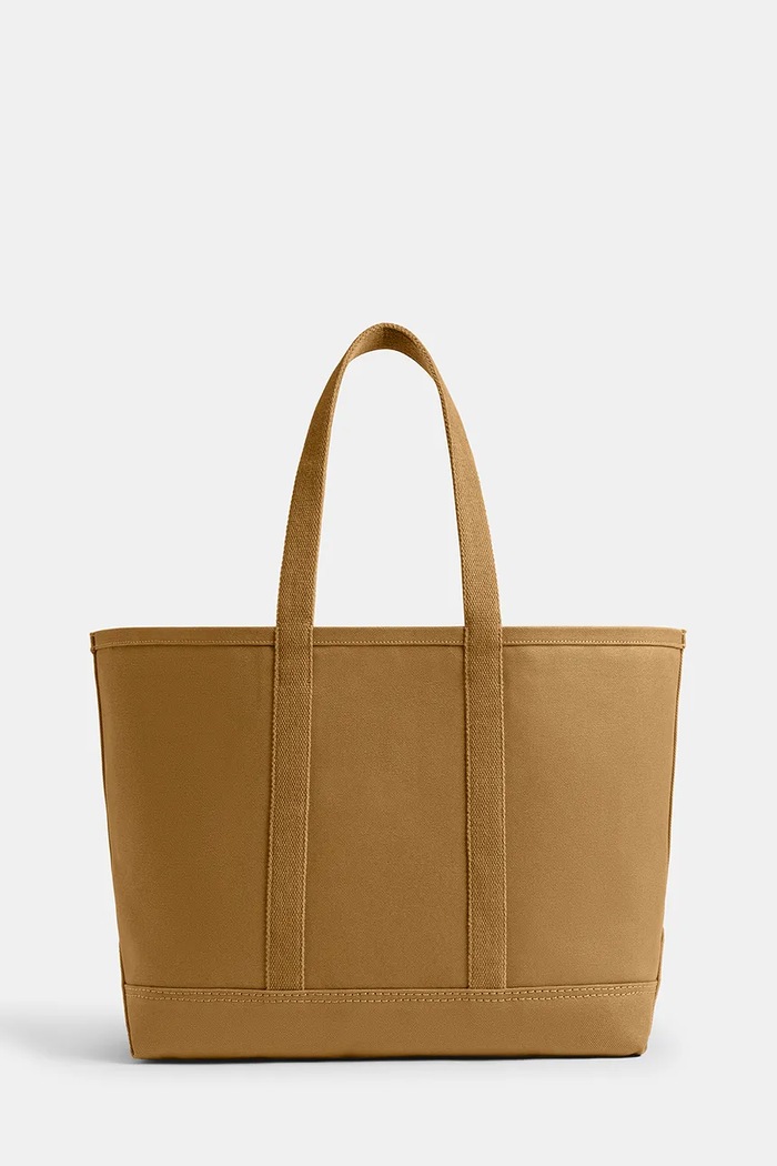 Coach geantă bumbac Utility Tote CCW72 maro SS26