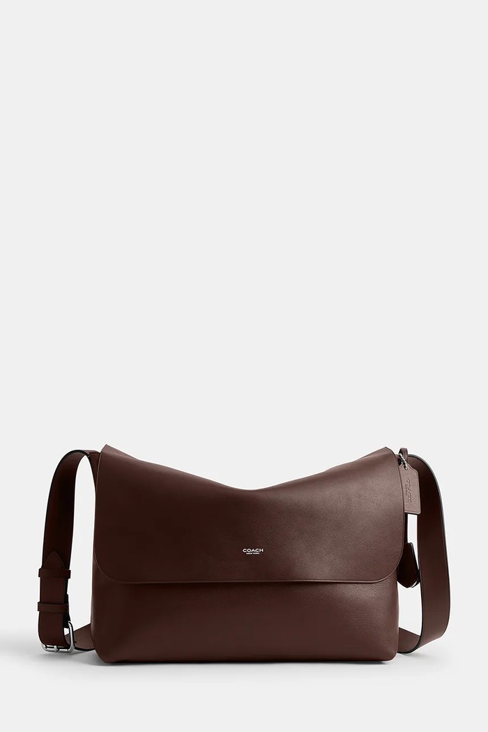 Kožená taška Coach Ludlow Messenger usňová koža hnedá CCB58