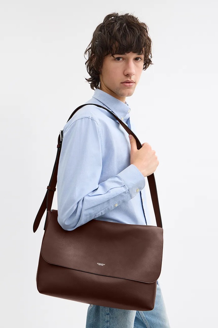 Kožená taška Coach Ludlow Messenger CCB58 hnedá