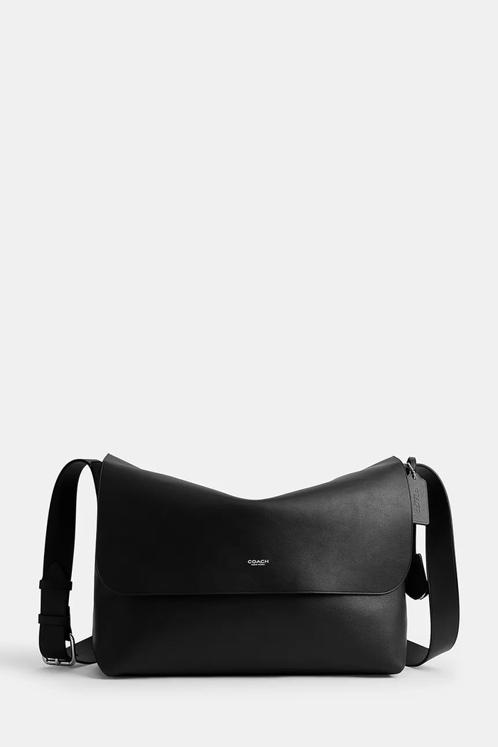 Kožená taška Coach Ludlow Messenger usňová koža čierna CCB58