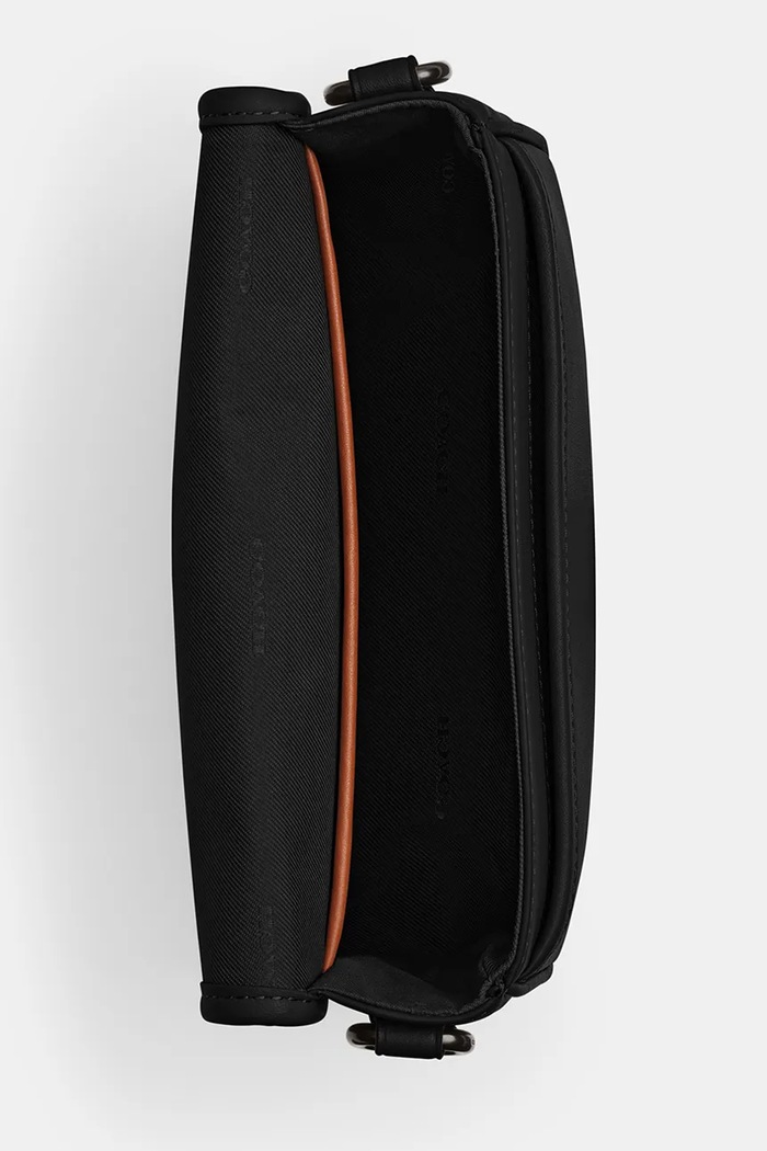 Kiegészítők Coach bőr oldaltáska League Crossbody 19 CY989 fekete