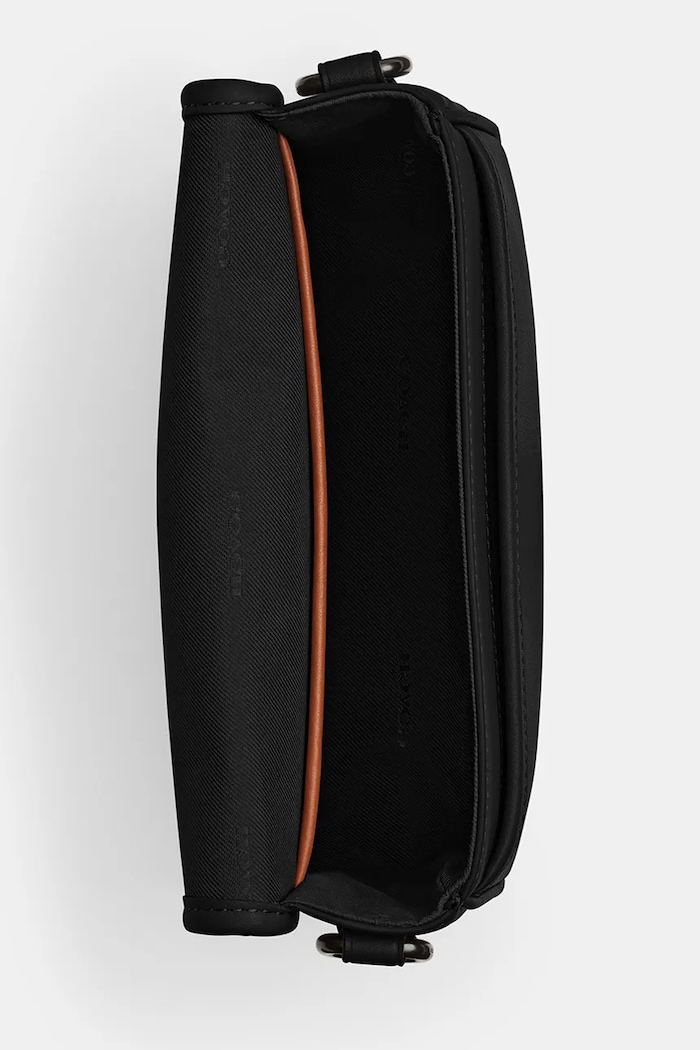 Kiegészítők Coach bőr oldaltáska League Crossbody 19 CY989 fekete