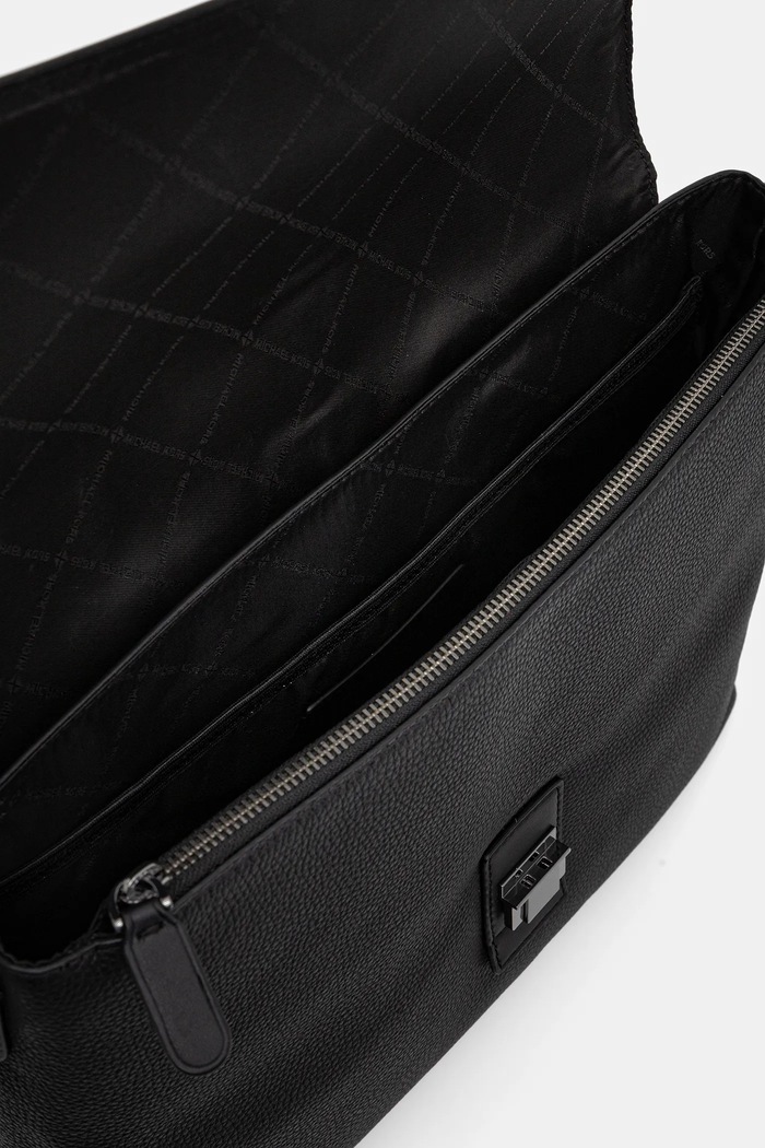 Kožená taška Michael Kors 33R6LHDA9L čierna