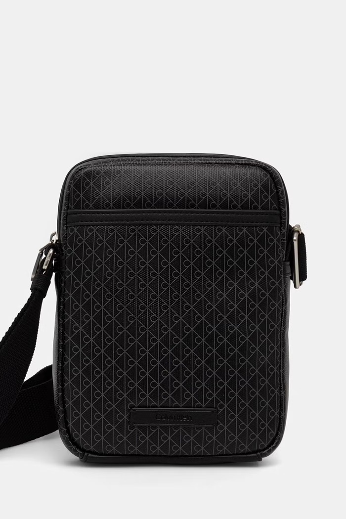 Calvin Klein vrecko pánske z imitácie kože čierna LV04D3334G