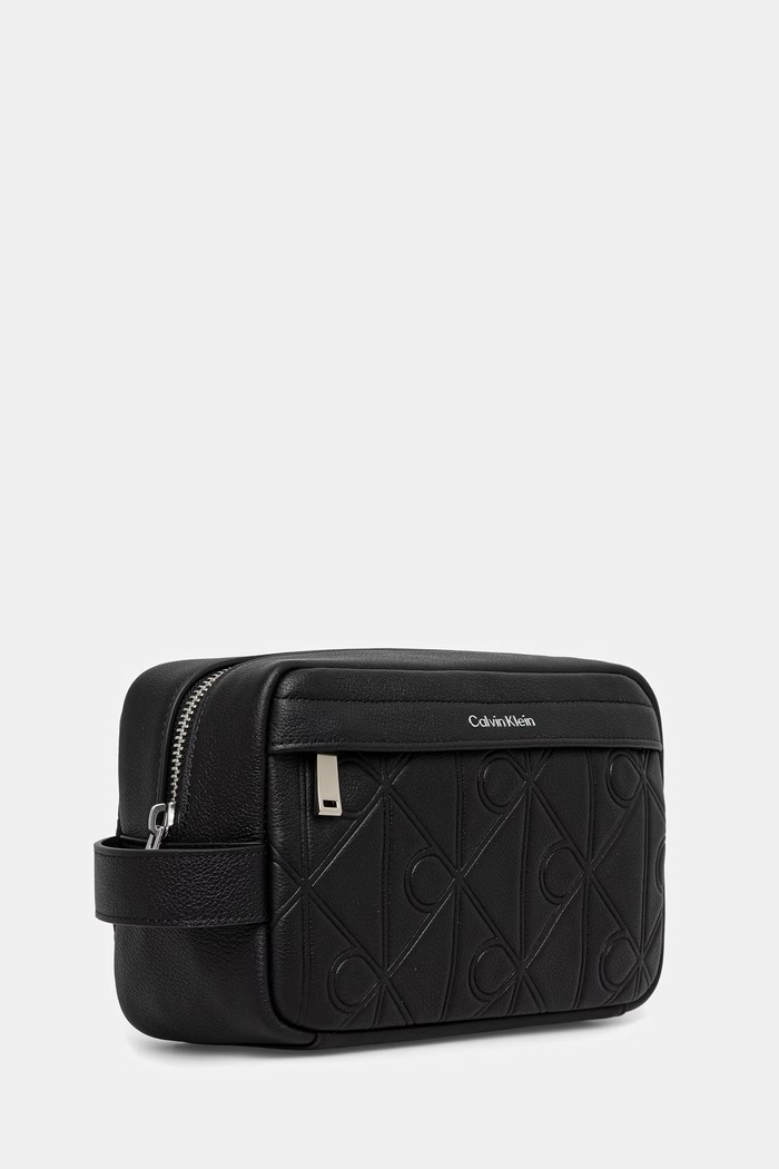 Calvin Klein kozmetična torbica moška usnjena LV04D1179G črna SS26