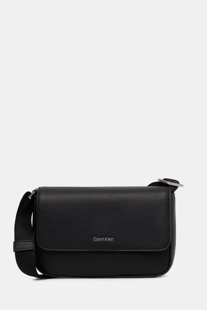 Calvin Klein vrecko dámske z imitácie kože čierna LV04D3327G