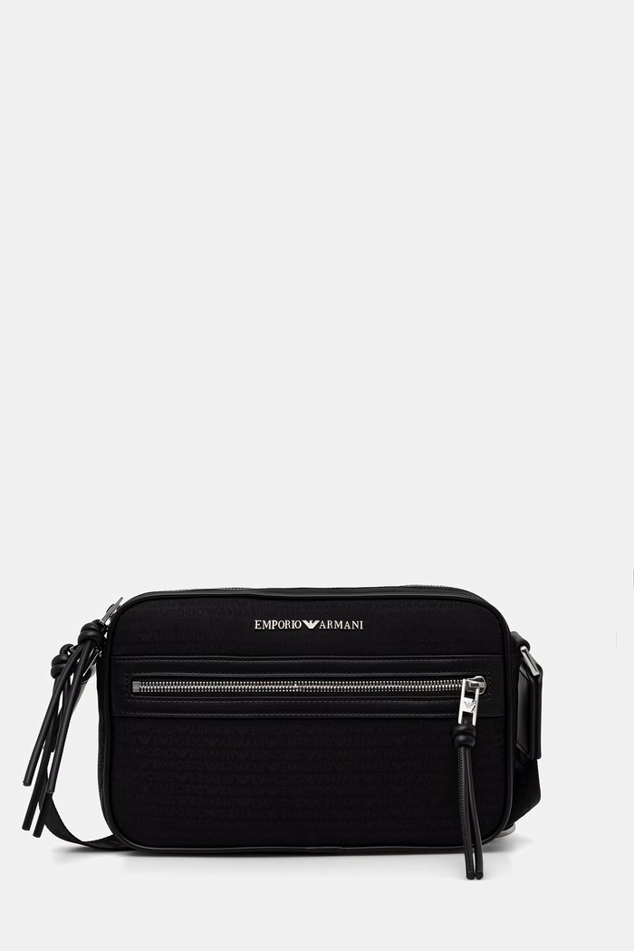 Malá taška Emporio Armani jemný vzor čierna EM005399.AF14637
