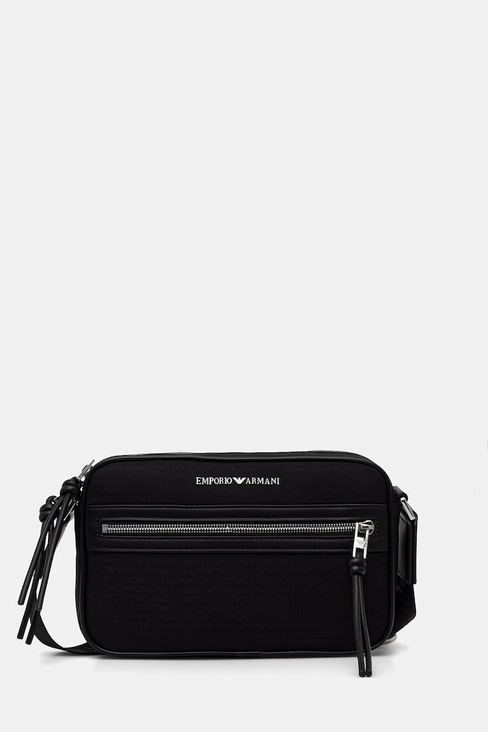 Malá taška Emporio Armani jemný vzor čierna EM005399.AF14637