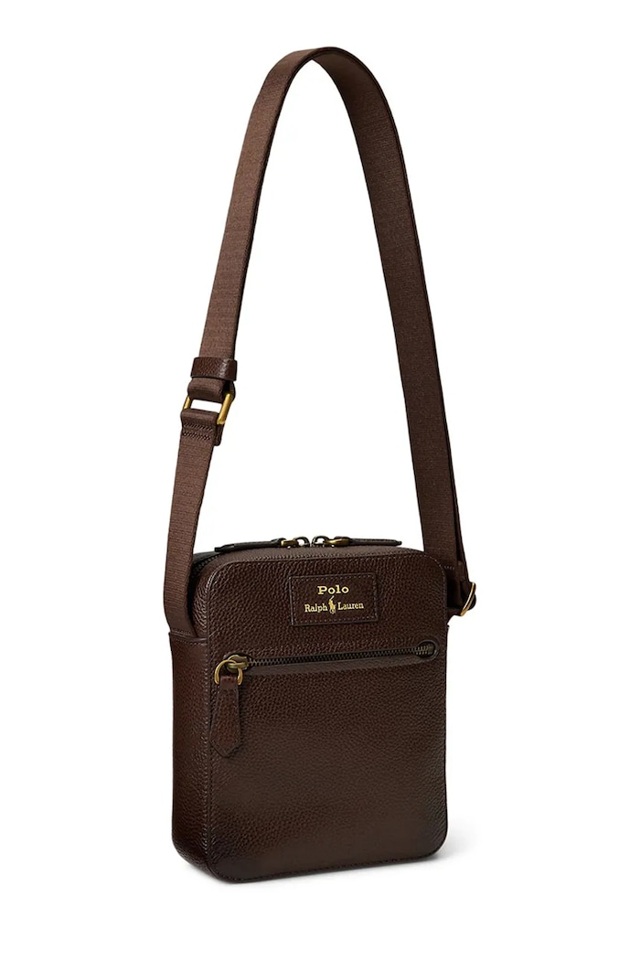 Akcesoria Polo Ralph Lauren saszetka na ramię męska skórzana 405974608 brązowy