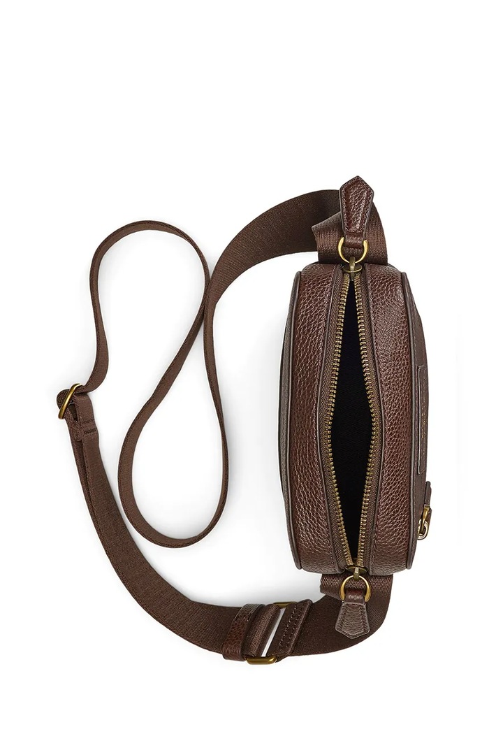 Polo Ralph Lauren saszetka na ramię męska skórzana brązowy 405974608