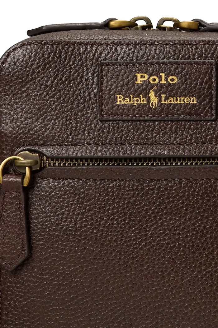 Polo Ralph Lauren saszetka na ramię męska skórzana 405974608 brązowy
