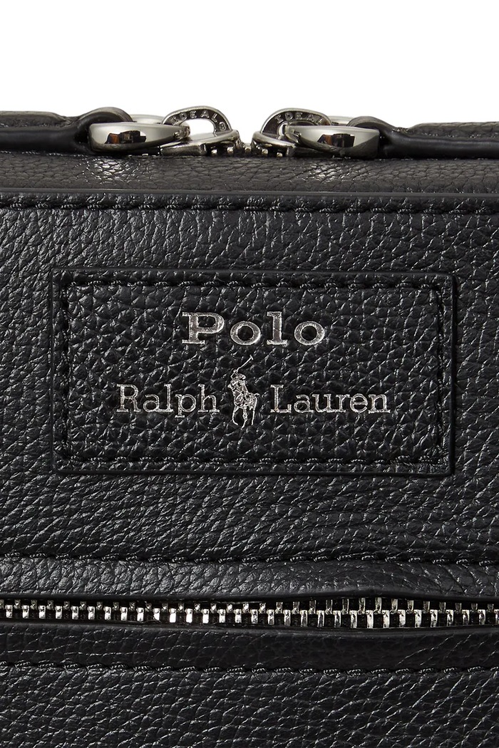 Polo Ralph Lauren pánska kožená taška cez rameno 405974608 čierna